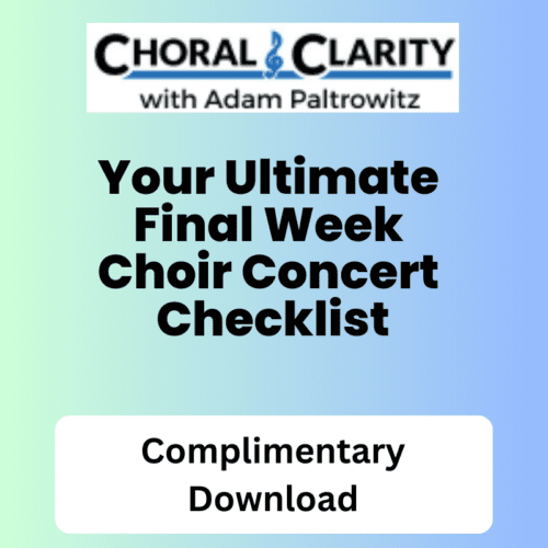 concert choir checklist